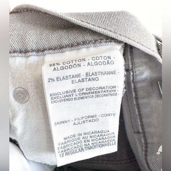 Levis Denizen 216 Skinny Fit Boys Size 12 Jeans Grey 5 Pocket. - Picture 4 of 7